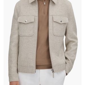 Maray Check Wool Blend Zip Up Jacket